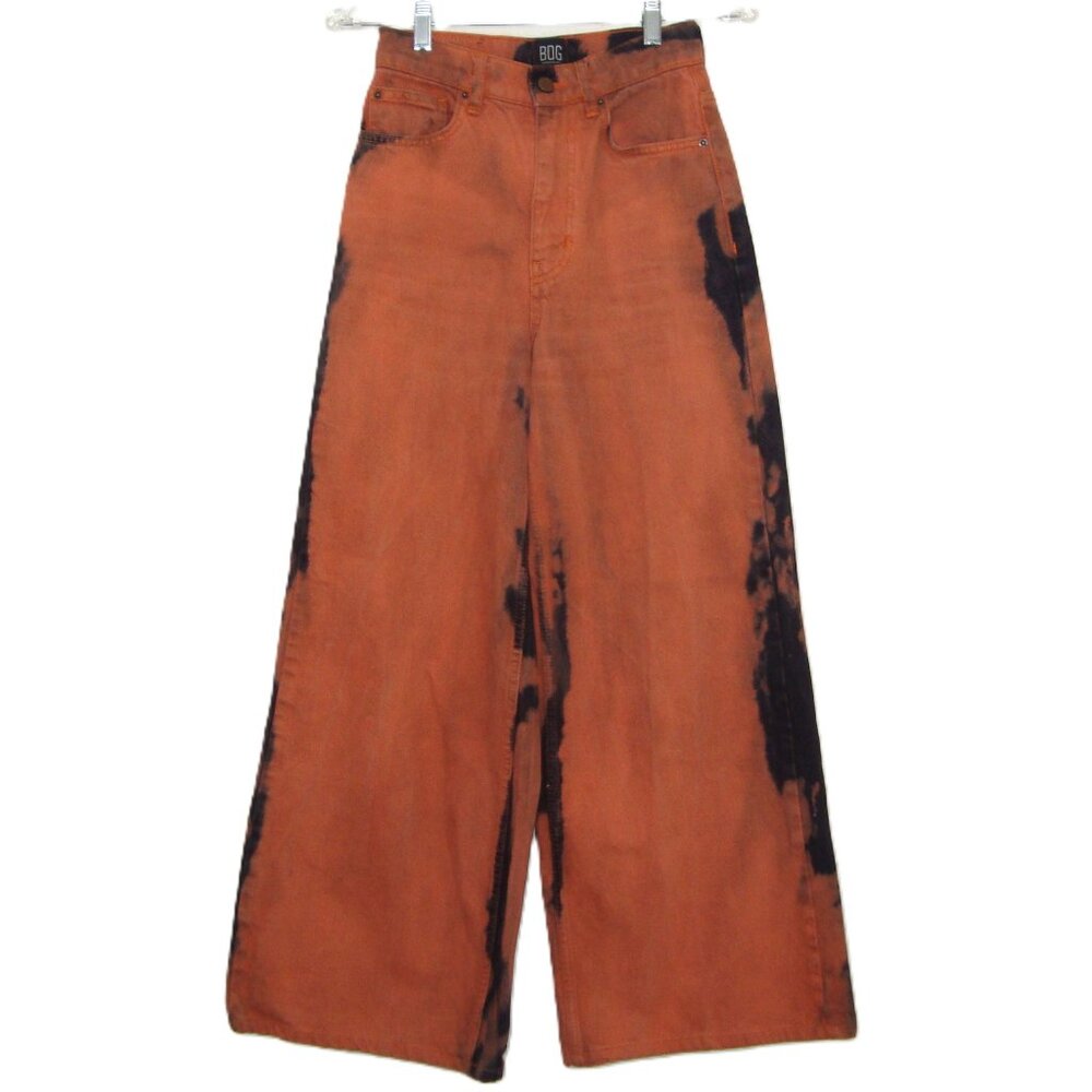 BDG Urban Outfitters A-Wide Orange Black High Rise Baggy Jeans